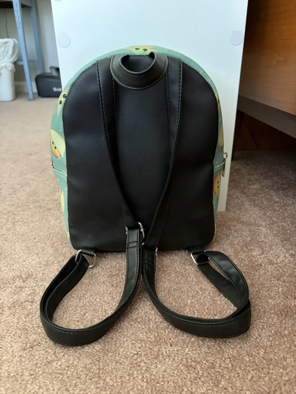 Star Wars Grogu Kids Mini Backpack - Mint Green Pattern